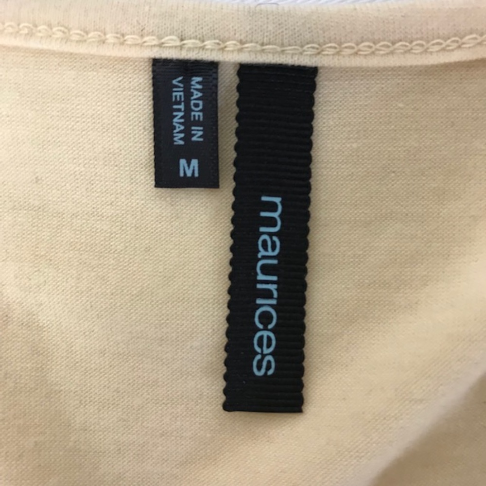 Maurices Yellow V Neck Ruffle Blouse - Picture 2 of 5